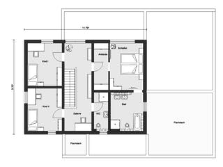 Fertighaus E 20-176.2 - Markantes Fertighaus als Kubus von SchwörerHaus - Österreich Schlüsselfertig ab 510290€, Grundriss 2