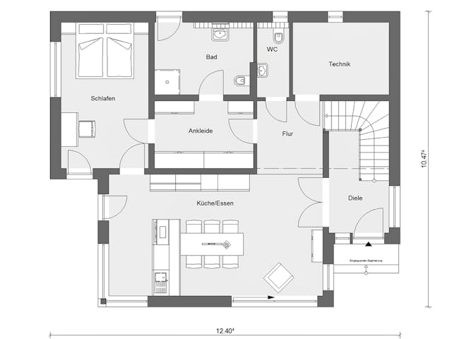 Fertighaus E 20-189.3 - Kubushaus von SchwörerHaus - Österreich Schlüsselfertig ab 831380€, Cubushaus Grundriss 1