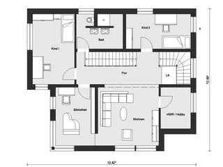 Fertighaus E 20-189.3 - Kubushaus von SchwörerHaus - Österreich Schlüsselfertig ab 831380€, Cubushaus Grundriss 2