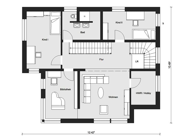 Fertighaus E 20-189.3 - Kubushaus von SchwörerHaus Schlüsselfertig ab 809369€, Cubushaus Grundriss 2