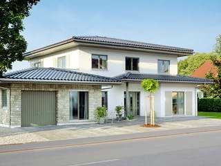 Fertighaus E 20-201.1 - Französischer Landhausstil von SchwörerHaus Schlüsselfertig ab 646157€, Stadtvilla Außenansicht 1