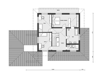 Fertighaus E 20-201.1 - Französischer Landhausstil von SchwörerHaus Schlüsselfertig ab 659145€, Stadtvilla Grundriss 2