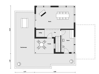 Fertighaus M 20-272.1 - Fertighaus rollstuhlgerecht von SchwörerHaus Schlüsselfertig ab 812478€, Pultdachhaus Grundriss 2