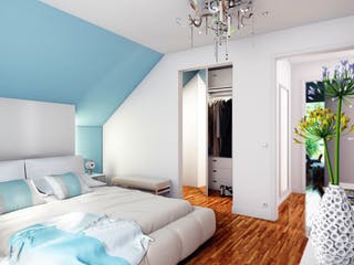 Fertighaus SOLUTION 124 V3 von Living Fertighaus Schlüsselfertig ab 340812€, Satteldach-Klassiker Innenansicht 2