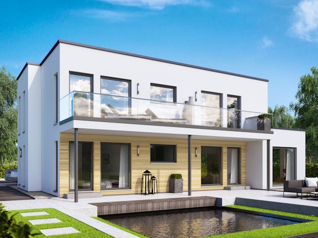 Fertighaus SOLUTION 204 V8 L von Living Fertighaus Schlüsselfertig ab 615349€, Cubushaus Außenansicht 1 Fertighaus SOLUTION 204 V8 L von Living Fertighaus Schlüsselfertig ab 615349€, Cubushaus Außenansicht 1