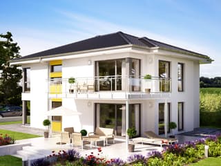 Fertighaus SOLUTION 204 V6 L von Living Fertighaus Schlüsselfertig ab 518569€, Stadtvilla Außenansicht 1