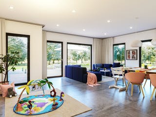 Fertighaus SOLUTION 242 V3 von Living Fertighaus Schlüsselfertig ab 565861€, Satteldach-Klassiker Innenansicht 1