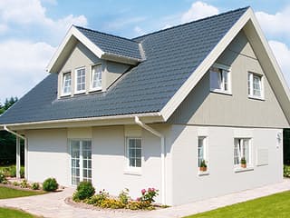 Fertighaus Sonnholm von Danhaus Deutschland Schlüsselfertig ab 392680€, Satteldach-Klassiker Außenansicht 2