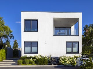 Massivhaus Haus Burkhardt von Splietker Bau, Cubushaus Außenansicht 3