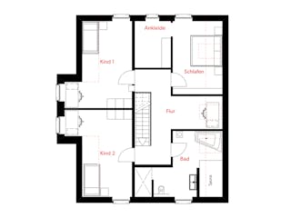 Massivhaus Haus Ginsterweg von Splietker Bau, Satteldach-Klassiker Grundriss 2