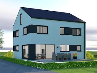 Massivhaus Haus Kernekamp von Splietker Bau, Satteldach-Klassiker Außenansicht 2