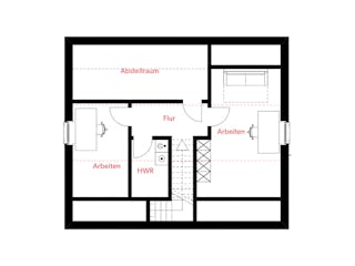 Massivhaus Haus Kernekamp von Splietker Bau, Satteldach-Klassiker Grundriss 3