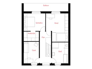 Massivhaus Haus Maibach von Splietker Bau, Satteldach-Klassiker Grundriss 2