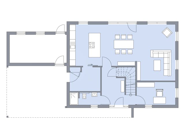 Massivhaus Haus Mayer von Splietker Bau, Satteldach-Klassiker Grundriss 1