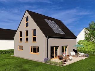 Massivhaus HAUSKONZEPT Klassik von Splietker Bau, Satteldach-Klassiker Außenansicht 1