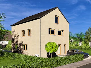 Massivhaus HAUSKONZEPT Mitwachsend von Splietker Bau, Satteldach-Klassiker Außenansicht 2