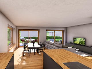 Massivhaus HAUSKONZEPT Mitwachsend von Splietker Bau, Satteldach-Klassiker Innenansicht 1