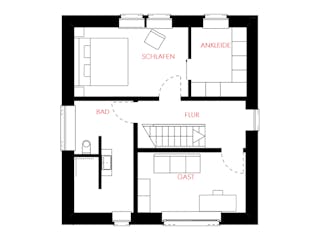 Massivhaus Haus Westkirchen von Splietker Bau, Cubushaus Grundriss 2