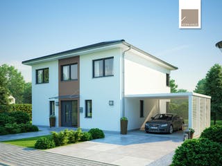 Massivhaus Stadtvilla Centro von Kern-Haus Schlüsselfertig ab 437900€, Stadtvilla Außenansicht 1