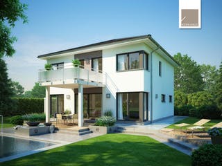 Massivhaus Stadtvilla Centro von Kern-Haus Schlüsselfertig ab 446900€, Stadtvilla Außenansicht 2