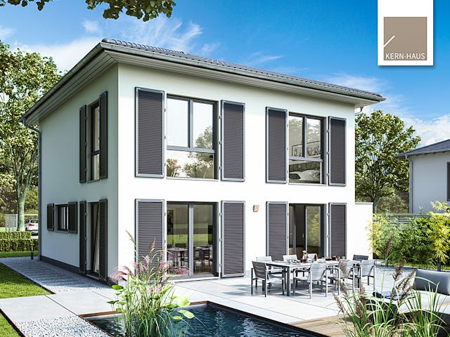 Massivhaus Stadtvilla Pura von Kern-Haus Schlüsselfertig ab 359900€, Stadtvilla Außenansicht 1
