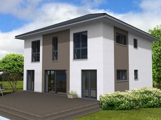 Fertighaus Stadtvilla 155 von Suckfüll Energiesparhaus Schlüsselfertig ab 432338€, Stadtvilla Außenansicht 1
