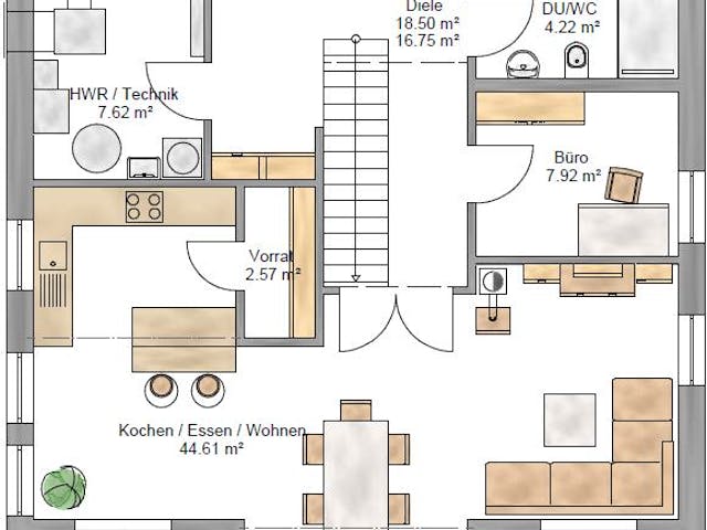 Fertighaus Stadtvilla 159 von Suckfüll Energiesparhaus Schlüsselfertig ab 419000€, Stadtvilla Grundriss 1