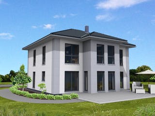 Fertighaus Stadtvilla 189 von Suckfüll Energiesparhaus Schlüsselfertig ab 535444€, Stadtvilla Außenansicht 1