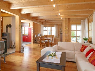 Blockhaus Steinheim von Rems-Murr-Holzhaus Ausbauhaus ab 311508€, Satteldach-Klassiker Innenansicht 2