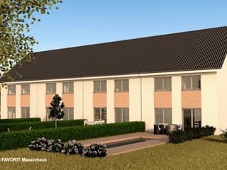 Massivhaus Stella E113/M115 von Favorit Massivhaus - Mehrfamilienhäuser, Satteldach-Klassiker Außenansicht 2