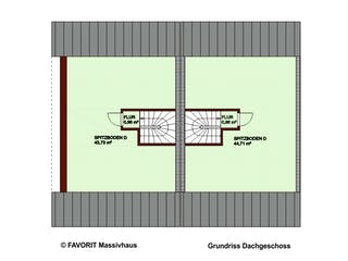 Massivhaus Stella E113/M115 von Favorit Massivhaus - Mehrfamilienhäuser, Satteldach-Klassiker Grundriss 3