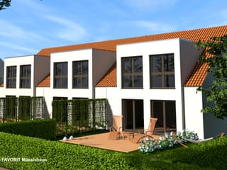 Massivhaus Stella E118/M122 von Favorit Massivhaus - Mehrfamilienhäuser, Satteldach-Klassiker Außenansicht 2