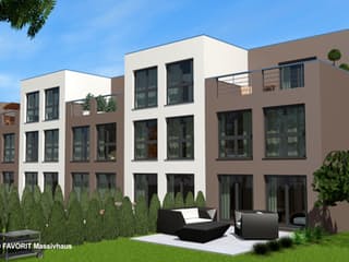 Massivhaus Stella E141/M146 von Favorit Massivhaus - Mehrfamilienhäuser, Cubushaus Außenansicht 2