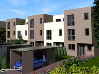 Massivhaus Stella E141/M146 von FAVORIT Massivhaus, Cubushaus Außenansicht 1