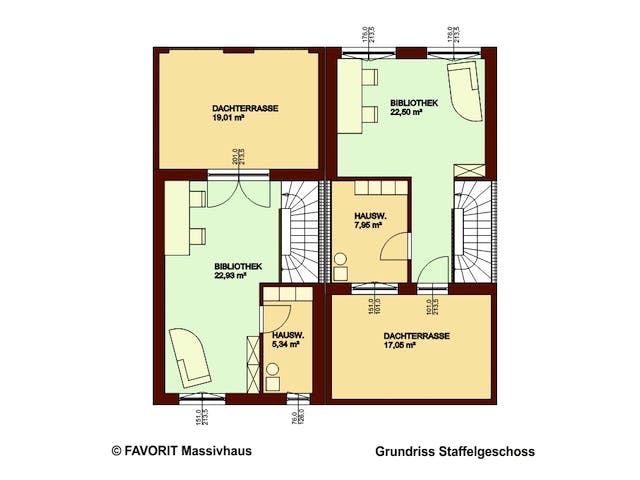 Massivhaus Stella E141/M146 von FAVORIT Massivhaus, Cubushaus Grundriss 3