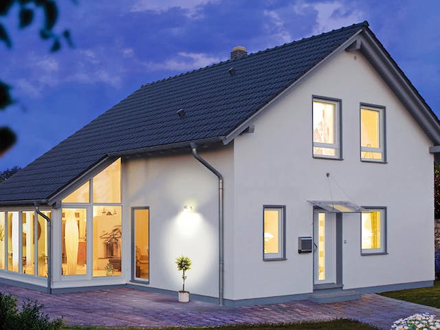 Fertighaus Stockholm von Fingerhut Haus Schlüsselfertig ab 400631€, Satteldach-Klassiker Außenansicht 1