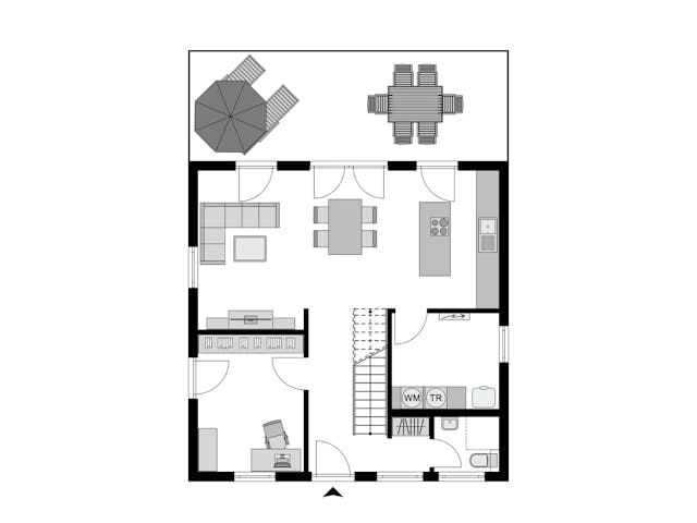 Fertighaus Work-Life-Edition CITY II 167 von STREIF Haus, Stadtvilla Grundriss 1