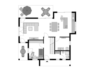 Fertighaus Stadtvilla Klassiker  - Stilvolles Wohnem von STREIF Haus, Stadtvilla Grundriss 1