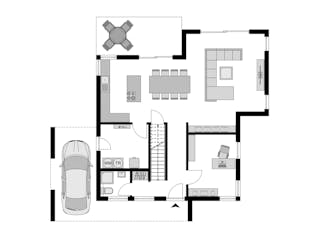 Fertighaus Stadtvilla Klassiker - modernes Stadhaus von STREIF Haus, Stadtvilla Grundriss 1