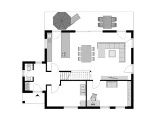 Fertighaus Einfamilienhaus Klassiker im Landhausstil von STREIF Haus, Satteldach-Klassiker Grundriss 1