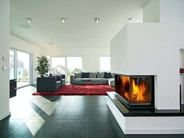 Fertighaus MH STYLE von WEISS Holzhaus Schlüsselfertig ab 609419€, Pultdachhaus Innenansicht 1