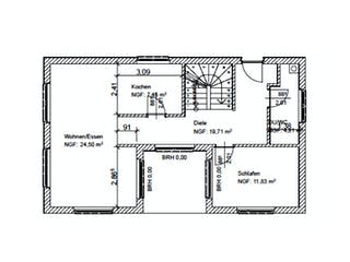 Massivhaus Style von Wagener Systemhausbau Schlüsselfertig ab 286000€, Cubushaus Grundriss 1