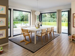 Fertighaus SUNSHINE 144 V3 von Living Fertighaus Schlüsselfertig ab 338181€, Satteldach-Klassiker Innenansicht 1