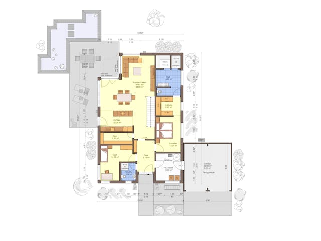 Fertighaus Superio von Büdenbender Hausbau Schlüsselfertig ab 675000€, Cubushaus Grundriss 1