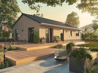 Massivhaus Bungalow 100 von Town & Country Haus Deutschland Schlüsselfertig ab 204350€, Bungalow Außenansicht 5