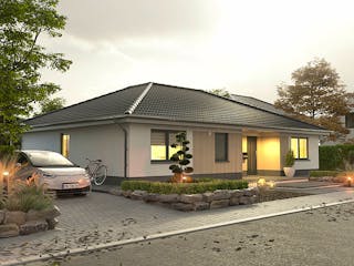 Massivhaus Bungalow 128 von Town & Country Haus Deutschland Schlüsselfertig ab 263850€, Bungalow Außenansicht 2