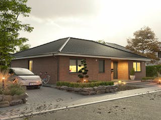 Massivhaus Bungalow 128 von Town & Country Haus Deutschland Schlüsselfertig ab 263850€, Bungalow Außenansicht 4