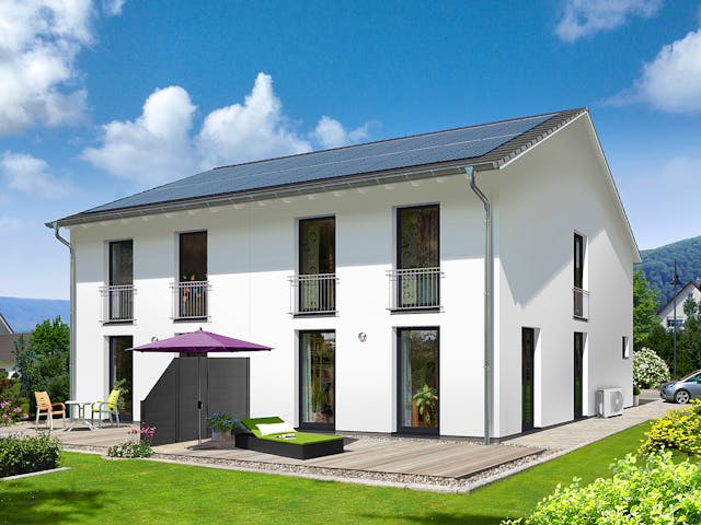 Massivhaus DH Aura 125 von Town & Country Haus Deutschland Schlüsselfertig ab 243690€, Satteldach-Klassiker Außenansicht 1 Massivhaus DH Aura 125 von Town & Country Haus Deutschland Schlüsselfertig ab 243690€, Satteldach-Klassiker Außenansicht 1