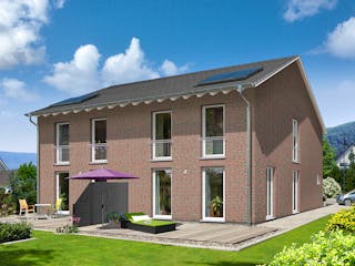 Massivhaus DH Aura 125 von Town & Country Haus Deutschland Schlüsselfertig ab 243690€, Satteldach-Klassiker Außenansicht 2