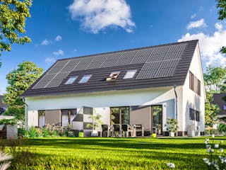 Massivhaus DH Behringen 116 von Town & Country Haus Deutschland Schlüsselfertig ab 223250€, Außenansicht 1